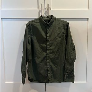 ALLSAINTS Green Button Down Dress Shirt. 100% Cotton. Size US Medium